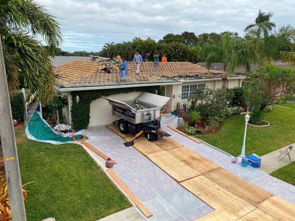 Professional tile roof installation in Boca Raton by All Phase Construction USA